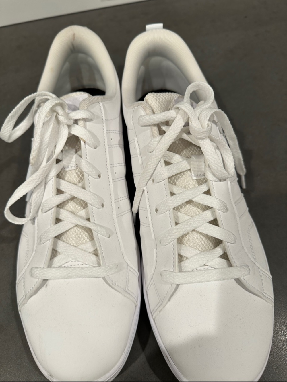 Men’s Adidas White Low-Top Sneakers size 12. Worn twice.